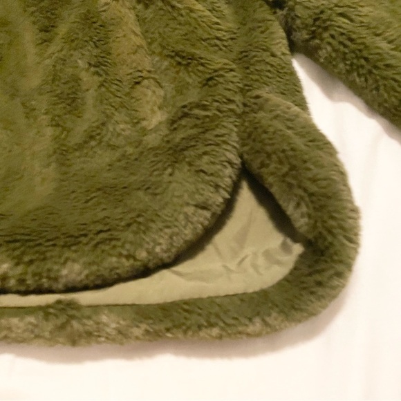 Zara Faux Fur Plush Zip Hoodie Teddy Jacket Size Medium - Picture 8 of 16